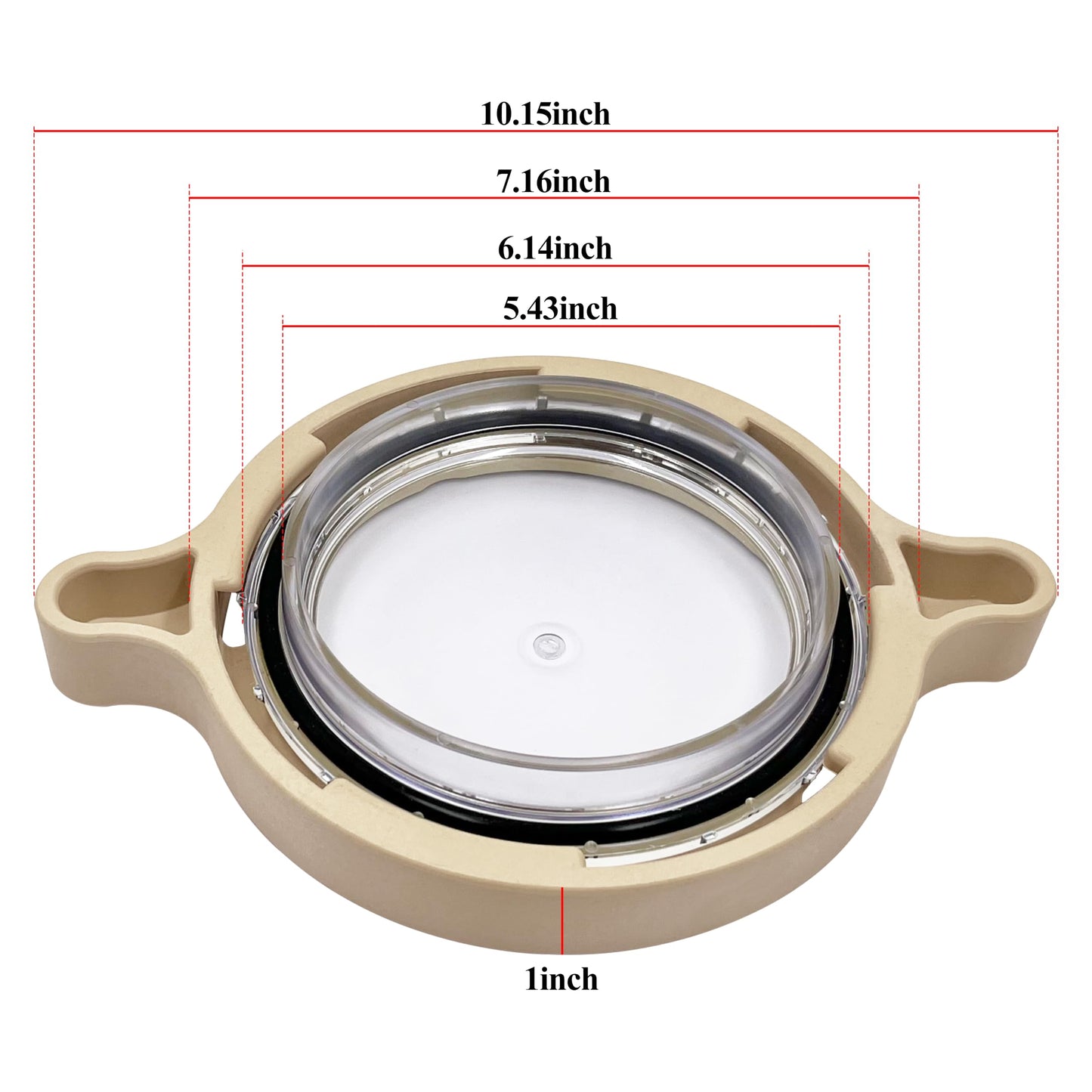 350090 Clamp and 350091 Lid Replacement for Superflo Inground Pool and Spa Pumps,Include O-ring,Complete Pool Pump Locking Ring Aftermarket Part.