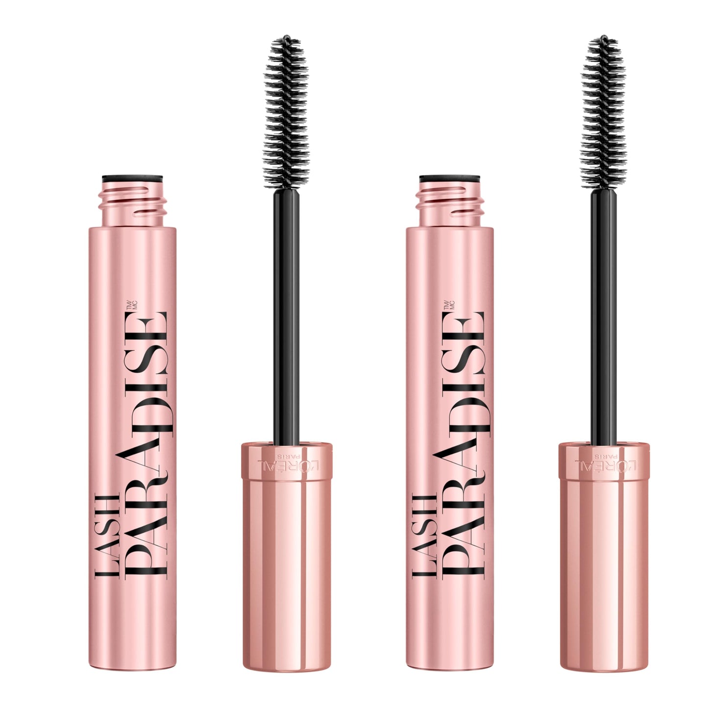 L'Oreal Paris Voluminous Lash Paradise Washable Mascara, Volumizing, Lengthening and Thickening Eye Makeup For Fuller-Looking Lashes, Blackest Black, 0.28 Fl Oz (Pack of 2) (Packaging May Vary)
