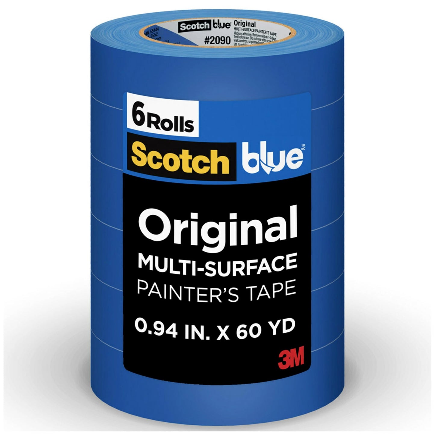 3M 1 Blue 2090-24EVP.94 in. x 60 yd. Scotch Painters Tape Value Pack-6 Pack