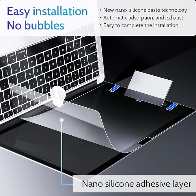 Peslv 3-Pack Anti Blue Light Screen Protector for MacBook Air 15 Inch(2023-2026, M2 M3 M4 M5)-A3448 A3241 A3114 A2941, 15.3" Mac Laptop Glare Filter Uv Blocker Shield Cover Eye Protection Film