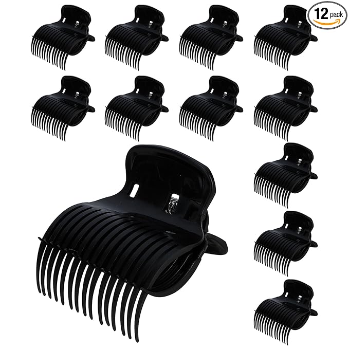 Hair Curler Clips - 12 Pcs Versatile Roller Clips for Effortless Curls and Waves