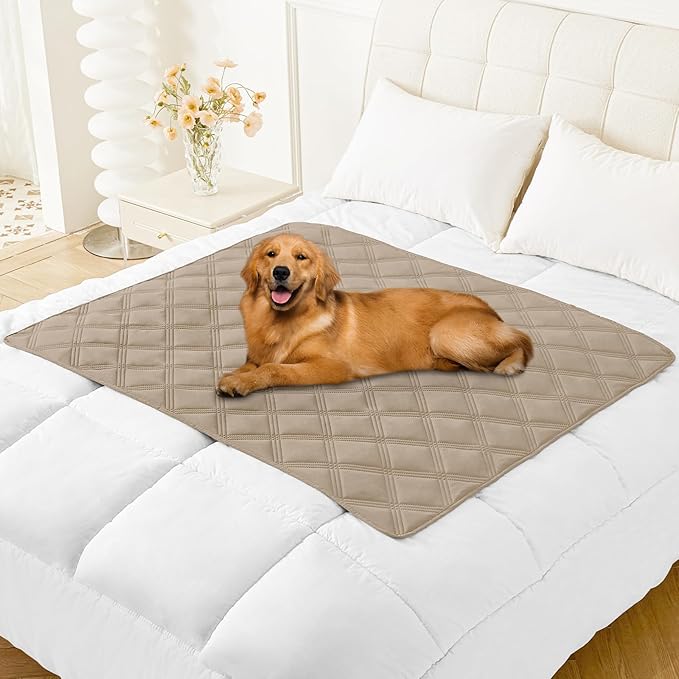 Smiry Waterproof Dog Bed Cover Blanket 40x50, Soft Reversible Pet Blanket, Washable Leakproof Cats Dogs Couch Cover for Sofa, Couch, Furniture, Taupe/Taupe