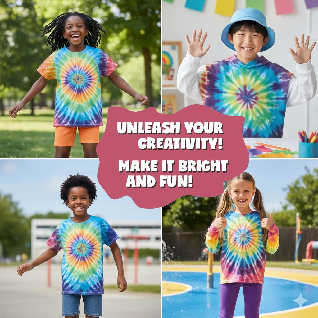 DOODLE HOG Tie Dye Kit for Kids & Adults - 36 Large Tye Dye Bottles with 12 Colors & Tie Dye Powder, Soda Ash, Gloves - Tie Dye Kits for Large Groups