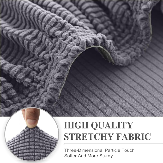 Couch Cushion Covers Seat Cushion Cover Stretch Couch Cover Separate Sectional Sofa Slipcovers Furniture Protector(3 Pieces for Seat or Sofa Backrest, Light Grey)