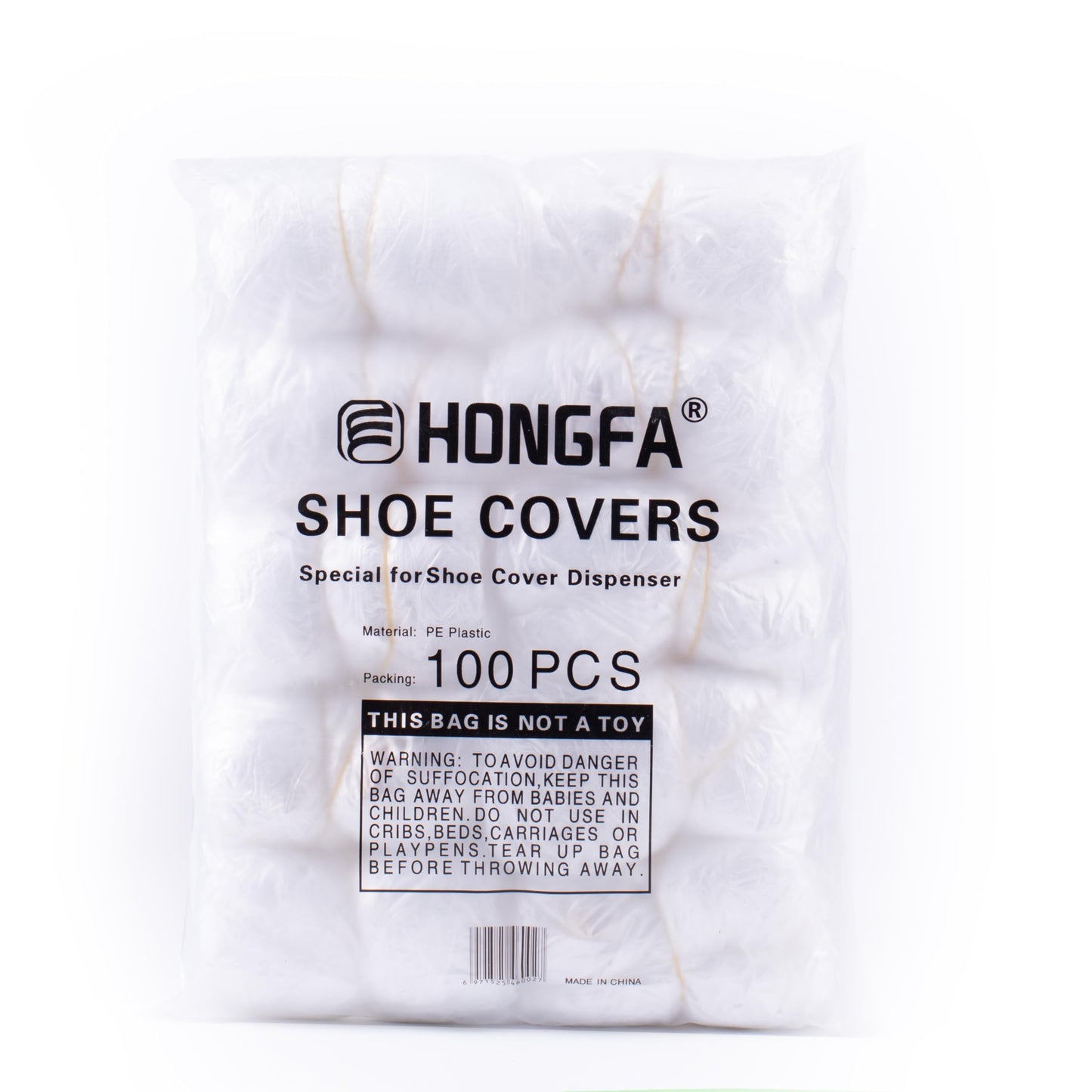 JATHIN Disposable Shoe Cover Refills for Automatic Shoe Cover Dispenser Machine, T-Buckle Shoe Cover 100 Pcs[White]