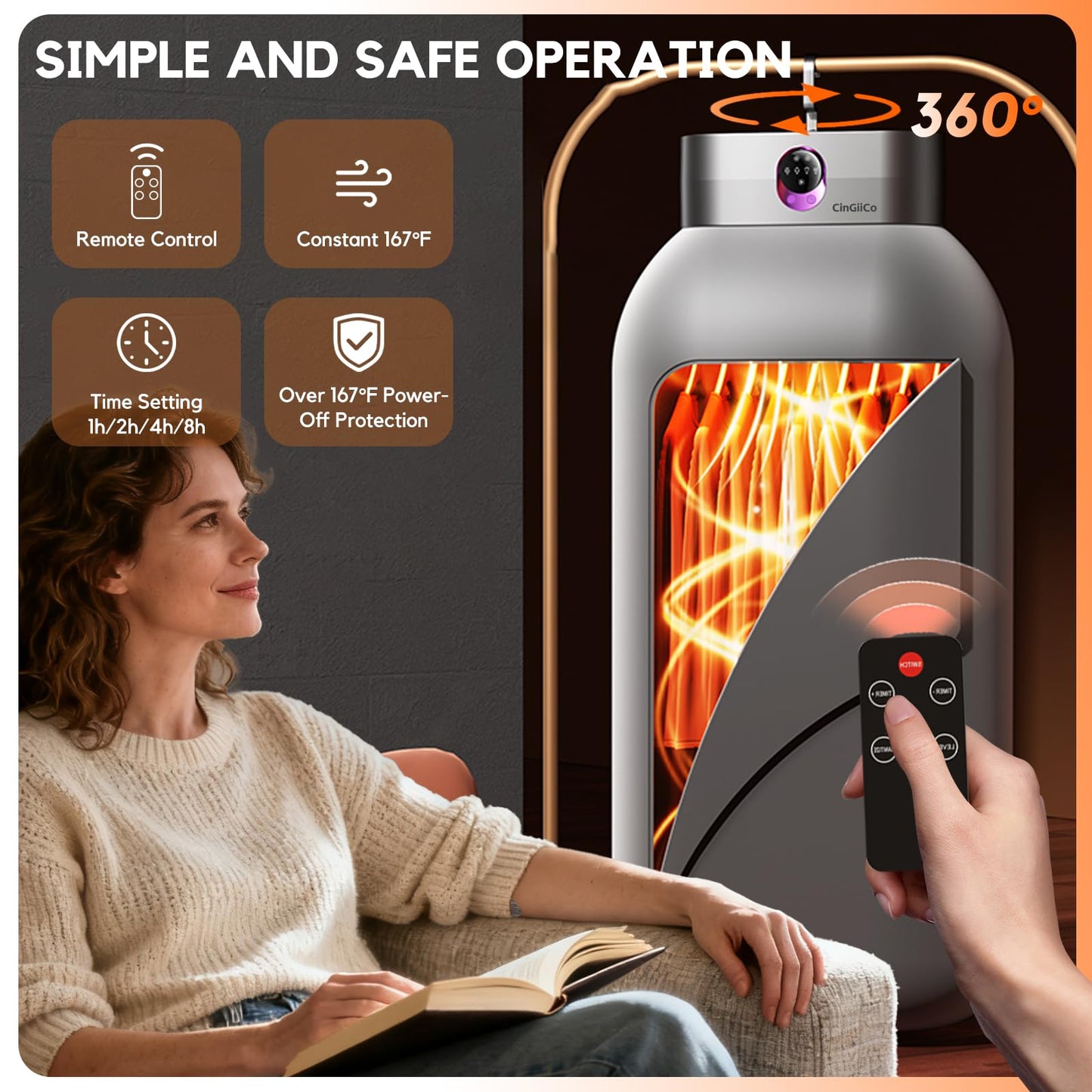 Portable Clothes Dryer, Clothes Dryer Hold 12 Items Up, With Time Setting、Remote Control, Portable Dryers For Laundry, Apartments, RV, Travel, Low noise、Energy Saving (Grey)