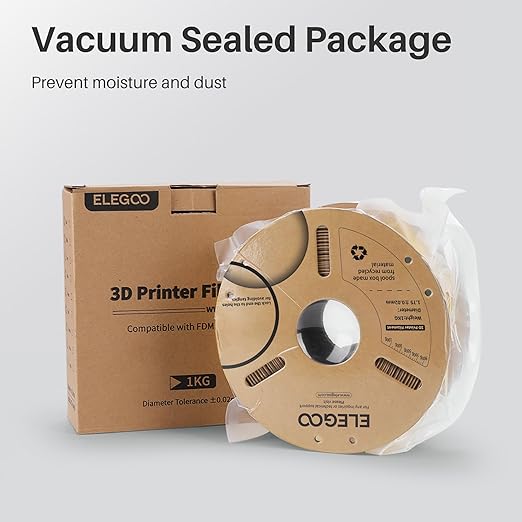 ELEGOO Metal PLA Filament 1.75mm Bronze 1KG, Metallic Shiny 3D Printer Filament with Actual Metal Filled, 1kg Spool(2.2lbs) Fits for Most FDM 3D Printers