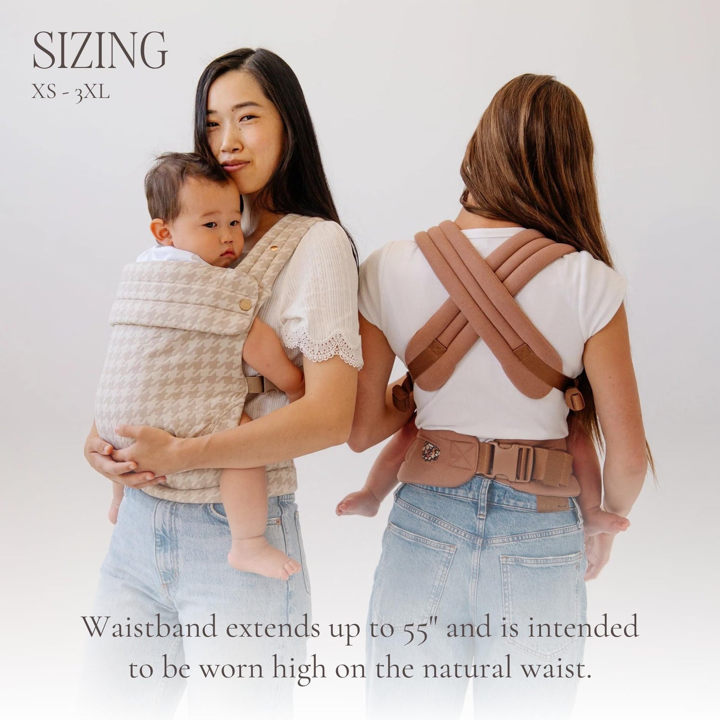 Mabē Monarch Ergonomic Baby Carrier – Premium Cotton Soft Structured Newborn to Toddler Carrier with Hip-Healthy Design, 3 Carry Positions (7-35lbs), Lightweight & Breathable,(Mauve Wings)