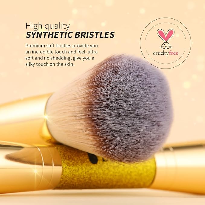 DUcare Dual-Ended Cream + Powder Brush, Two-in-One Foundation Makeup Brush For Creating A Gorgeous, Airbrushed-looking Complexion, Vegan & Cruelty-free