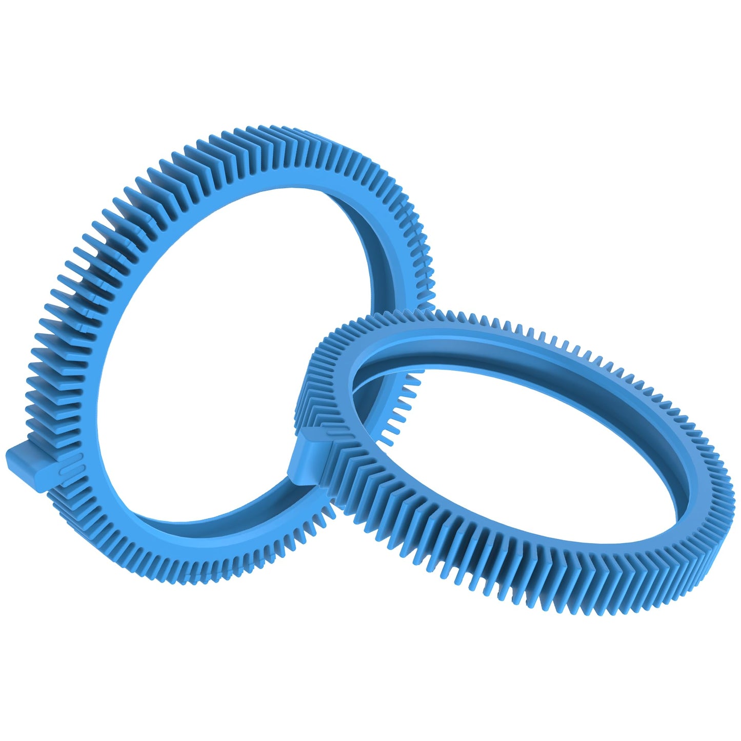 2 Pack Pool Cleaner Tires 896584000-143 Fits for Poolvergnuegen Pool Cleaner Parts - 896584000-143 Blue Front Tire Kit with Super Hump By AMI PARTS