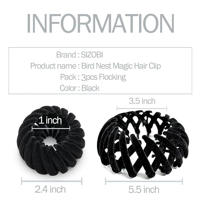 3PCS Birds Nest Hair Clip