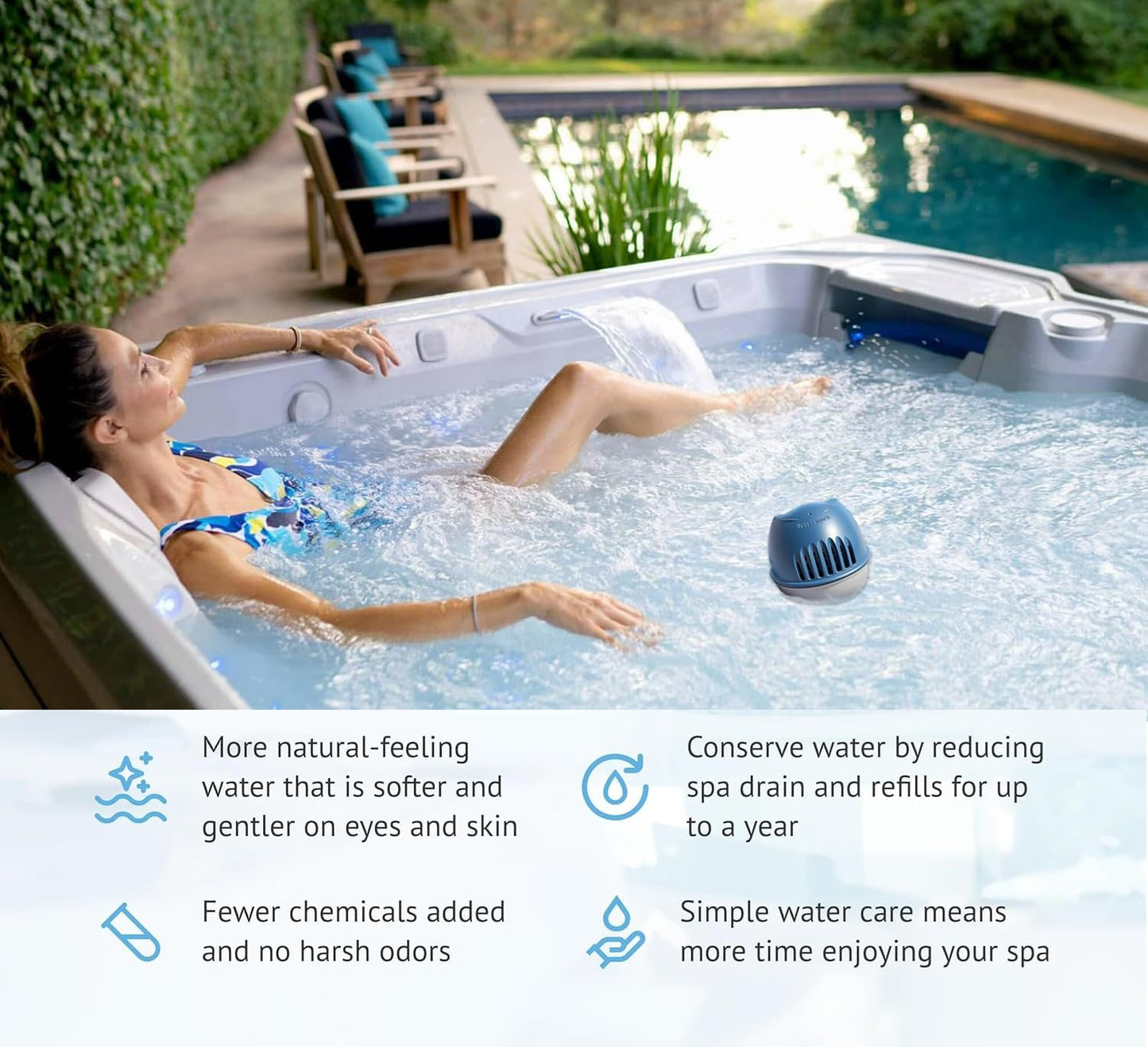 Hot Tub Replacement Cartridge for use with Frog Ease Floating System - Hot Tub Maintance System Supports Less Chlorine Use - 3 Pack
