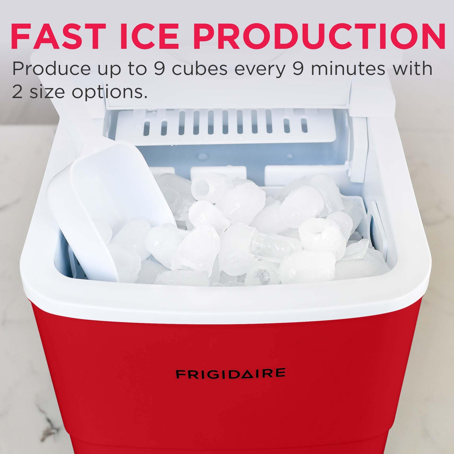 Frigidaire EFIC108 Counter top Portable, 26 lb per Day Compact Ice Maker Machine