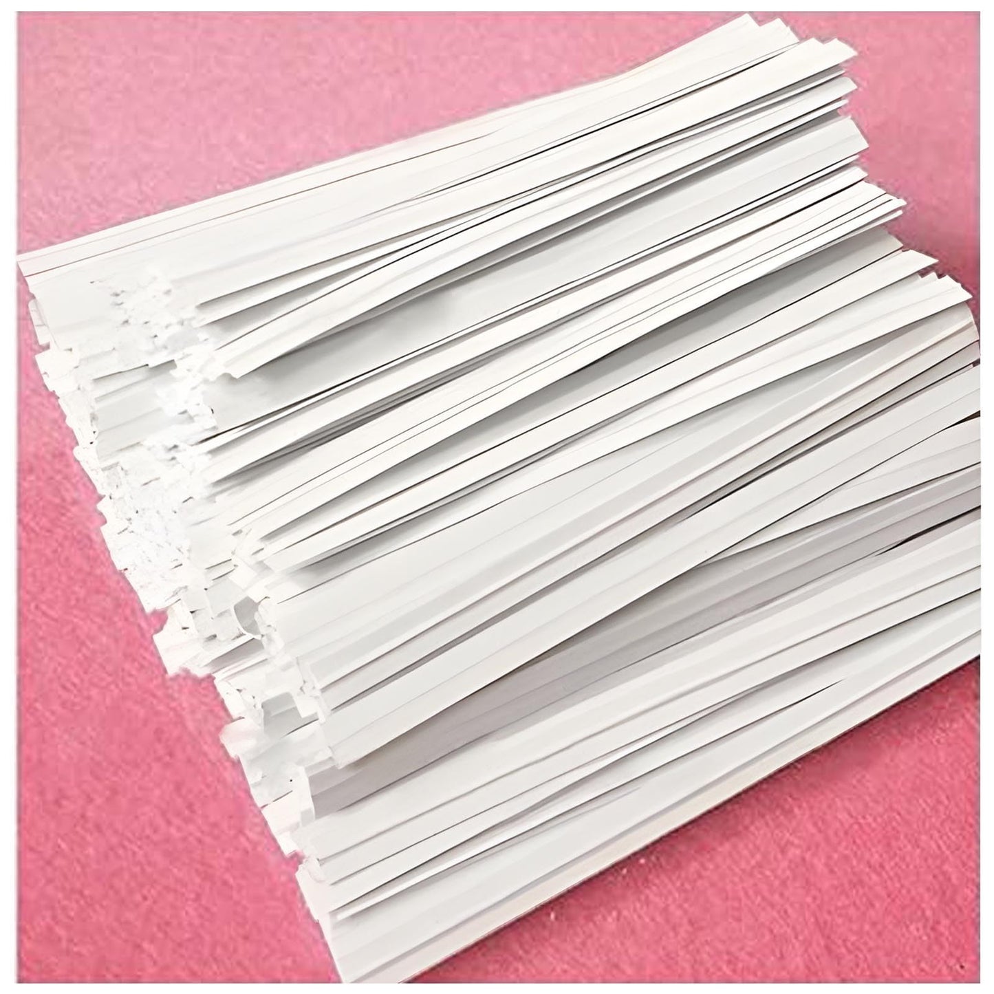 Easytle 6000 Pcs 5" White Paper Twist Ties Bread Ties White Twist Ties Twisty-Ties Bag Ties Twist Ties for Bags Bread Wire Ties Twist Tie for Party Cello Candy Bread Coffee Bags Cake Pops