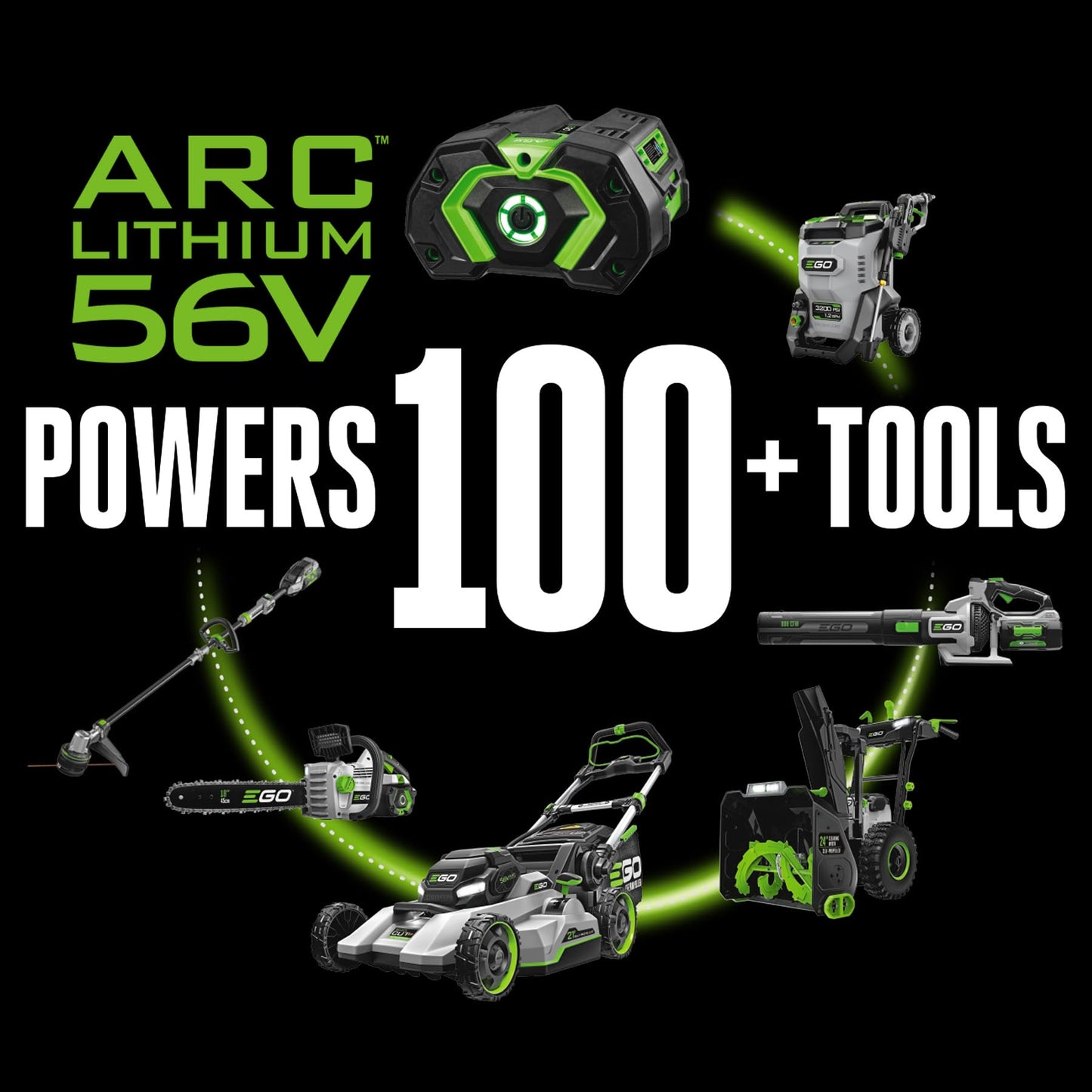 EGO Power+ Electric Lawn Mower, Cordless Push, Includes 56V 4.0Ah Battery and Charger - LM2112
