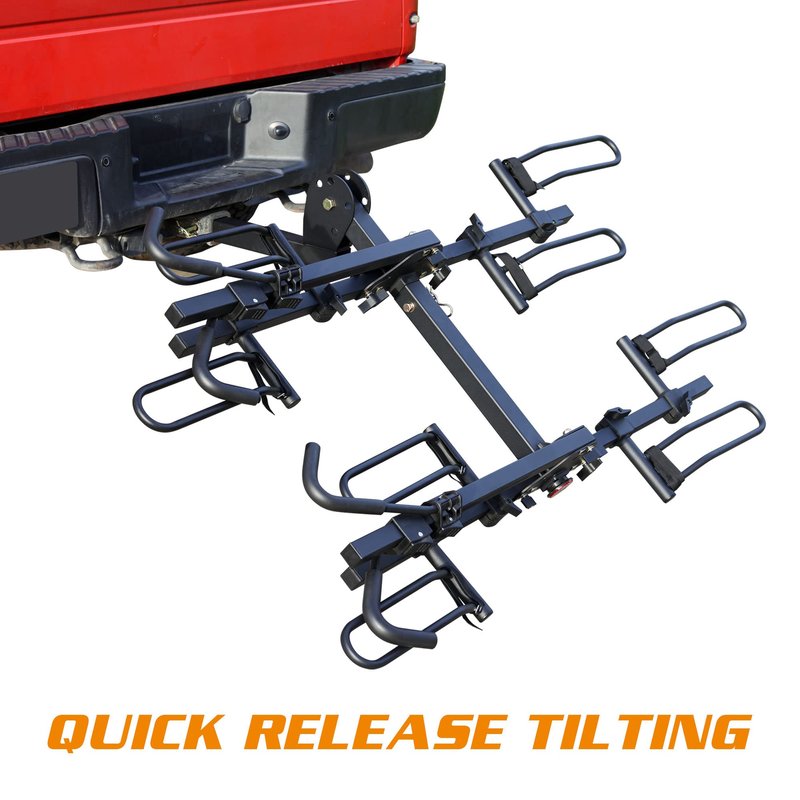 Rockland Foldable 4-Bike Rack, 160 lbs Capacity, Hitch Mount Bike Rack, Fits up to 2.5" Tire Width and 50" Wheelbase, Bike Carrier Rack for 2" Receiver for Cars SUVs Vans RVs