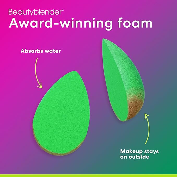 Beautyblender® Bio Beauty Blender Makeup Sponge, Super-Soft Foam Easily Blends Foundations, Powders & Creams, Made in USA, Reusable, Washable, Streak Free Application