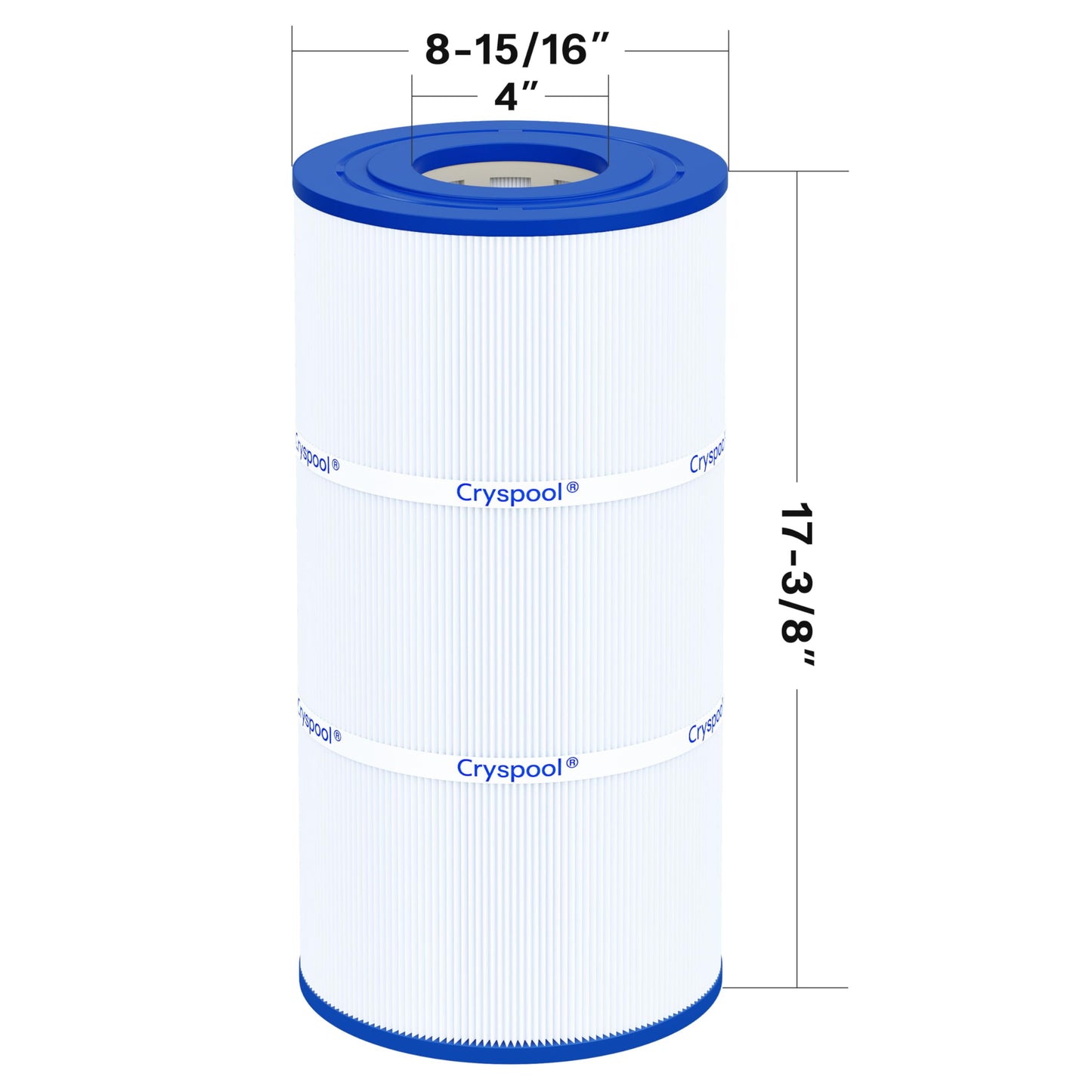 Cryspool® 08045 Filter Compatible with CX760RE, C751, Clearwater II 75, Pro Clean 75, PA76, C-8411, FC-1255, 75 Sq. Ft Pool Filter Cartridge, 1 Pack
