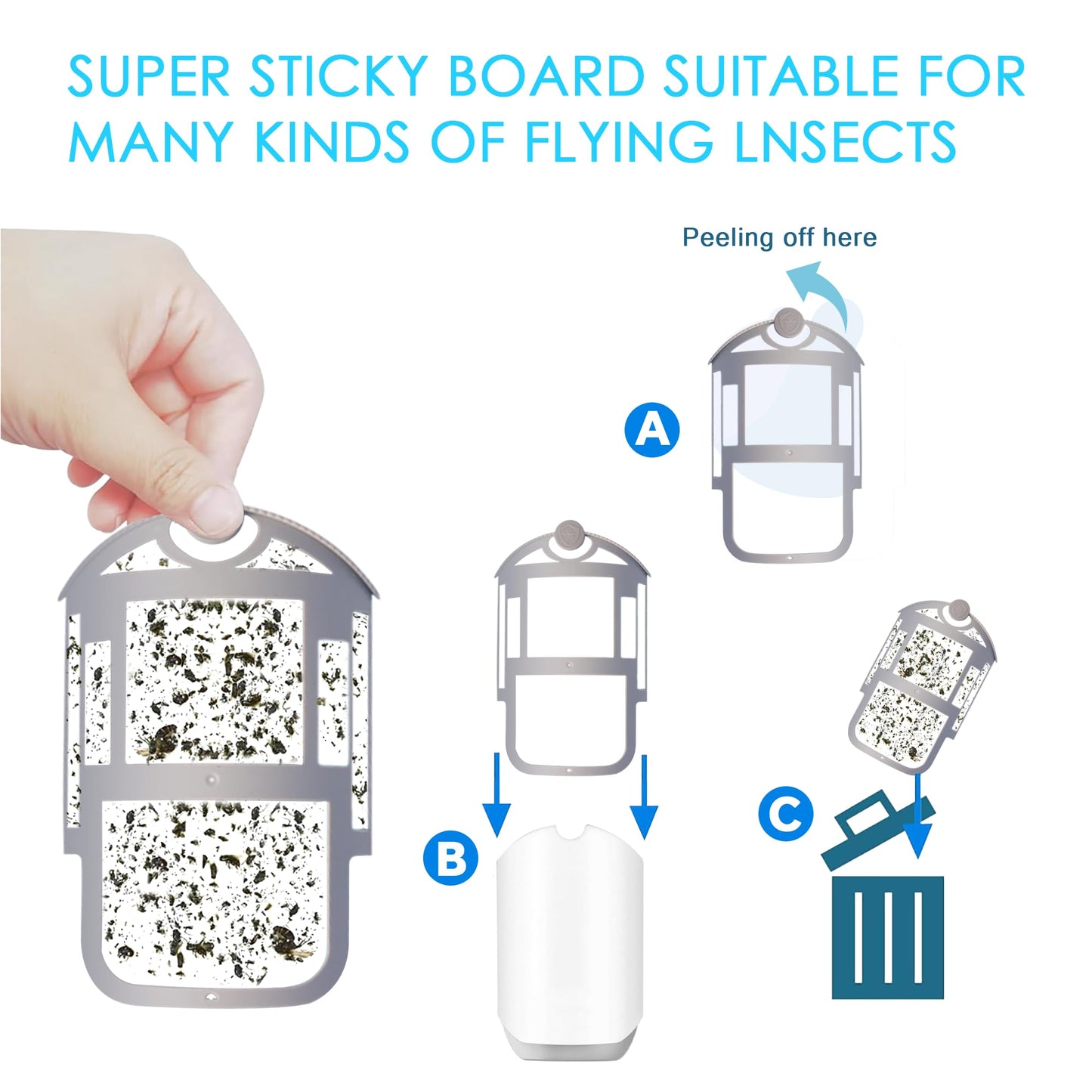 16 Pack Refill Cartridge Compatible with Flying Insect Trap M364 & Max,Replacement 100% Fit