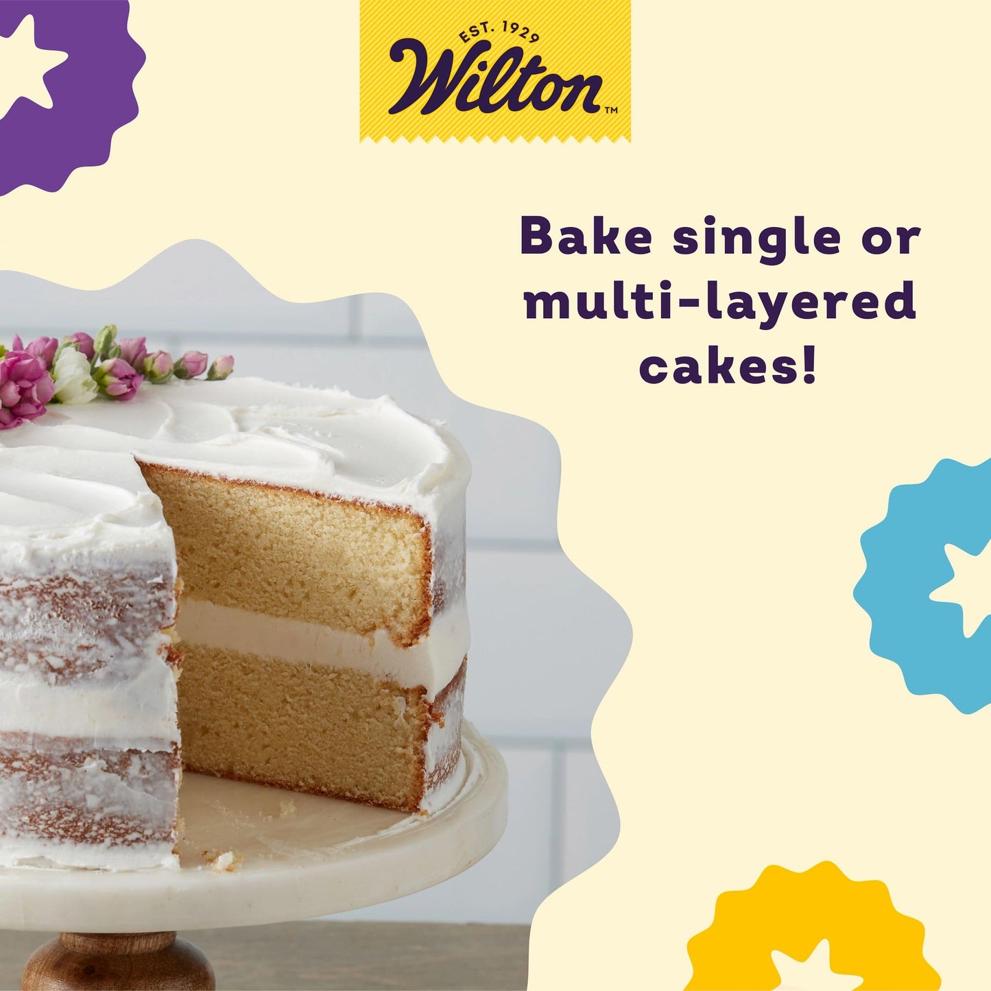Wilton Aluminum 2-Piece Round Cake Pan Set, Durable Anodized Bakeware for Tiered & Layered Cakes, Even Heating, Rust-Resistant, Professional Cake Baking Pans, 9 x 2 in, Packaging May Vary