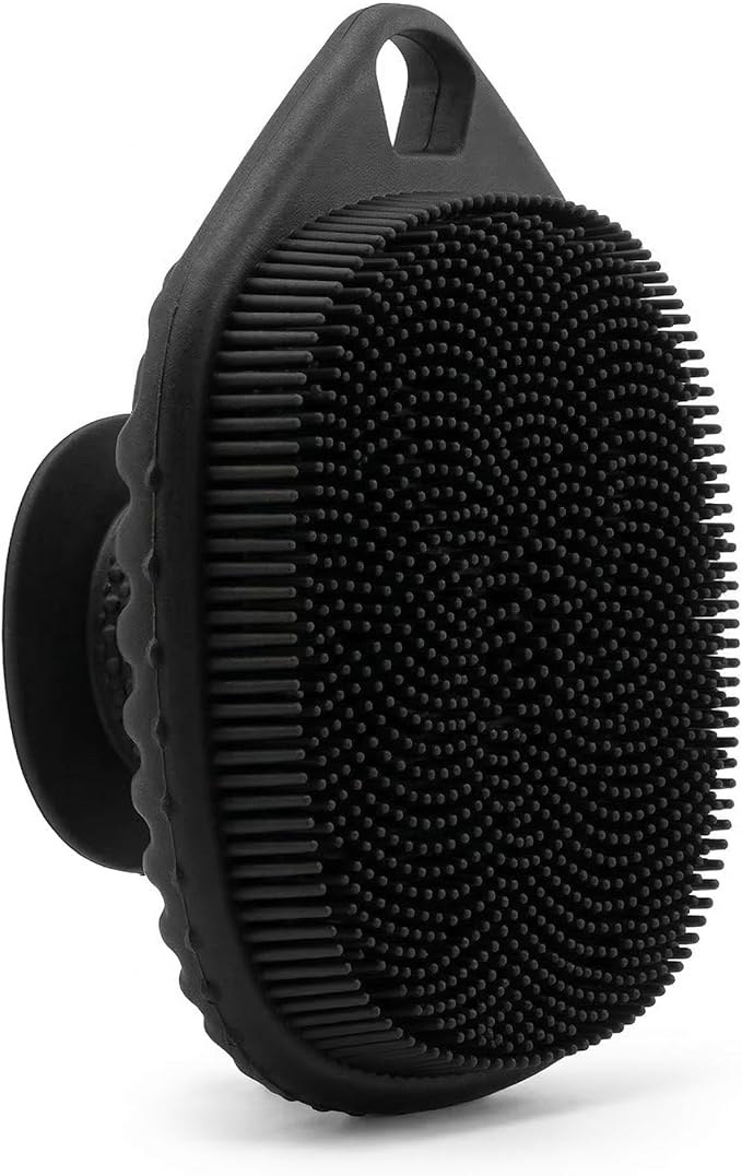 The Man Silicone Face Scrubber for Men - Gentle Exfoliator Face Massager - Removes Dead & Dry Skin - Facial Cleansing Brush