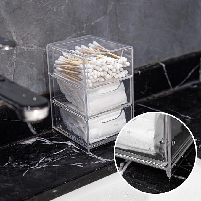 Small Desk Organizer with Drawer, Desktop Organization for Office Supplies, Jewelry Storage Box