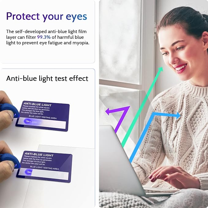 Peslv 3-Pack Anti Blue Light Screen Protector for MacBook Air 15 Inch(2023-2026, M2 M3 M4 M5)-A3448 A3241 A3114 A2941, 15.3" Mac Laptop Glare Filter Uv Blocker Shield Cover Eye Protection Film