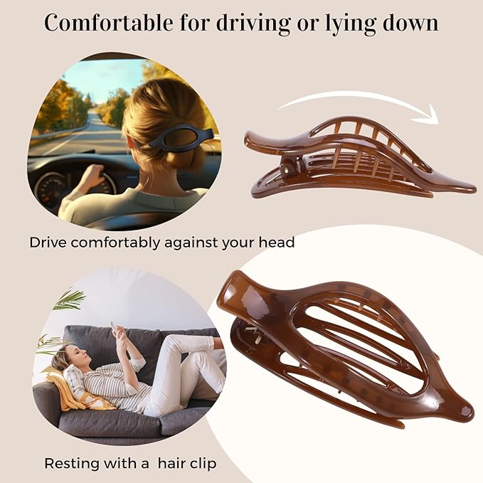 8 Pack Jelly Style Flat Hair Clips – Translucent Claw Clips in Pink, Brown, Beige, Green, Cute Matte Hair Accessories for Girls & Teens, Kawaii Y2K Styling Barrettes for Summer