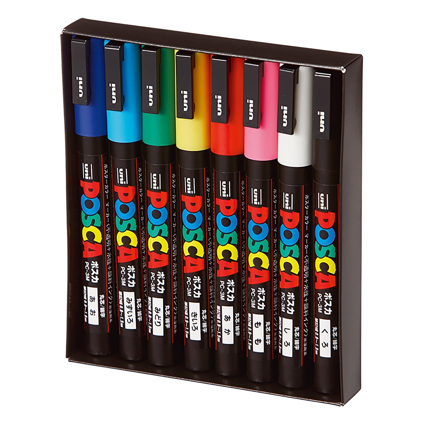 Uni Posca Paint Markers, 3M Fine Point Acrylic Paint Pens with Reversible Tips, Art Supplies For Gifts, Decorations Fabric, Metal, Glass, Wood and Canvas, 8 Pack