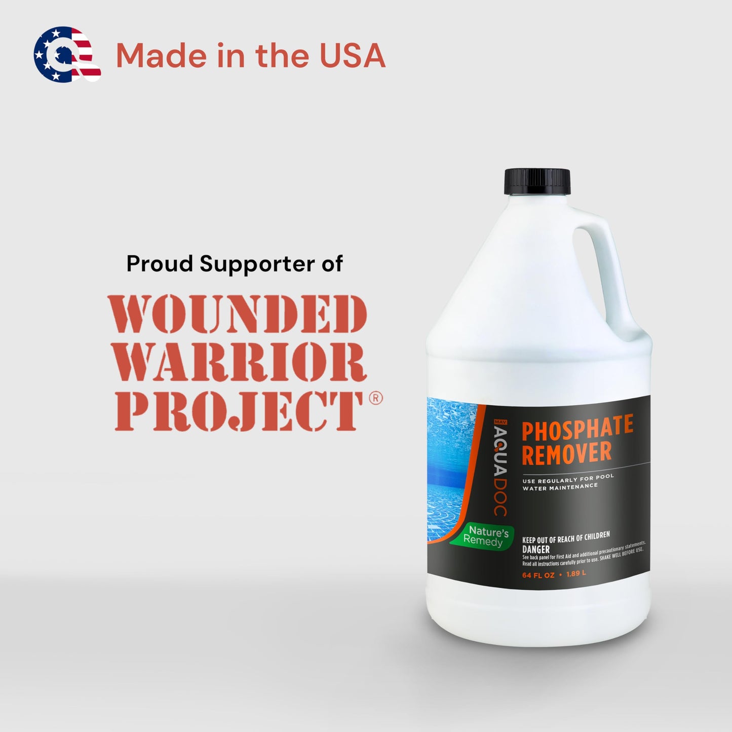 Pool Phosphate Remover - Fast Acting, Maximum Strength Phosphate Removal Pool Chemical - Perfect for Pool Openings to Make Your Pool Phosphate Free - AquaDoc (64 oz)