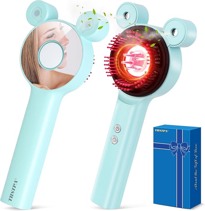 Upgraded 4 in 1 Scalp Massager Hair Growth, Electric Scalp Massager, Hair Oil Applicator for All Head Types, Electric Hair Brush with Red Light Therapy for Scalp Massage Tool, Gift, Blue