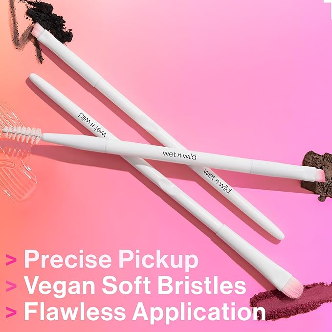 wet n wild Eyeshadow Brush, Ultimate Ultra, Thin Synthetic Polymax, Precision Coverage, Ergonomic Handle for Comfortable Precision Control , Cruelty-Free & Vegan