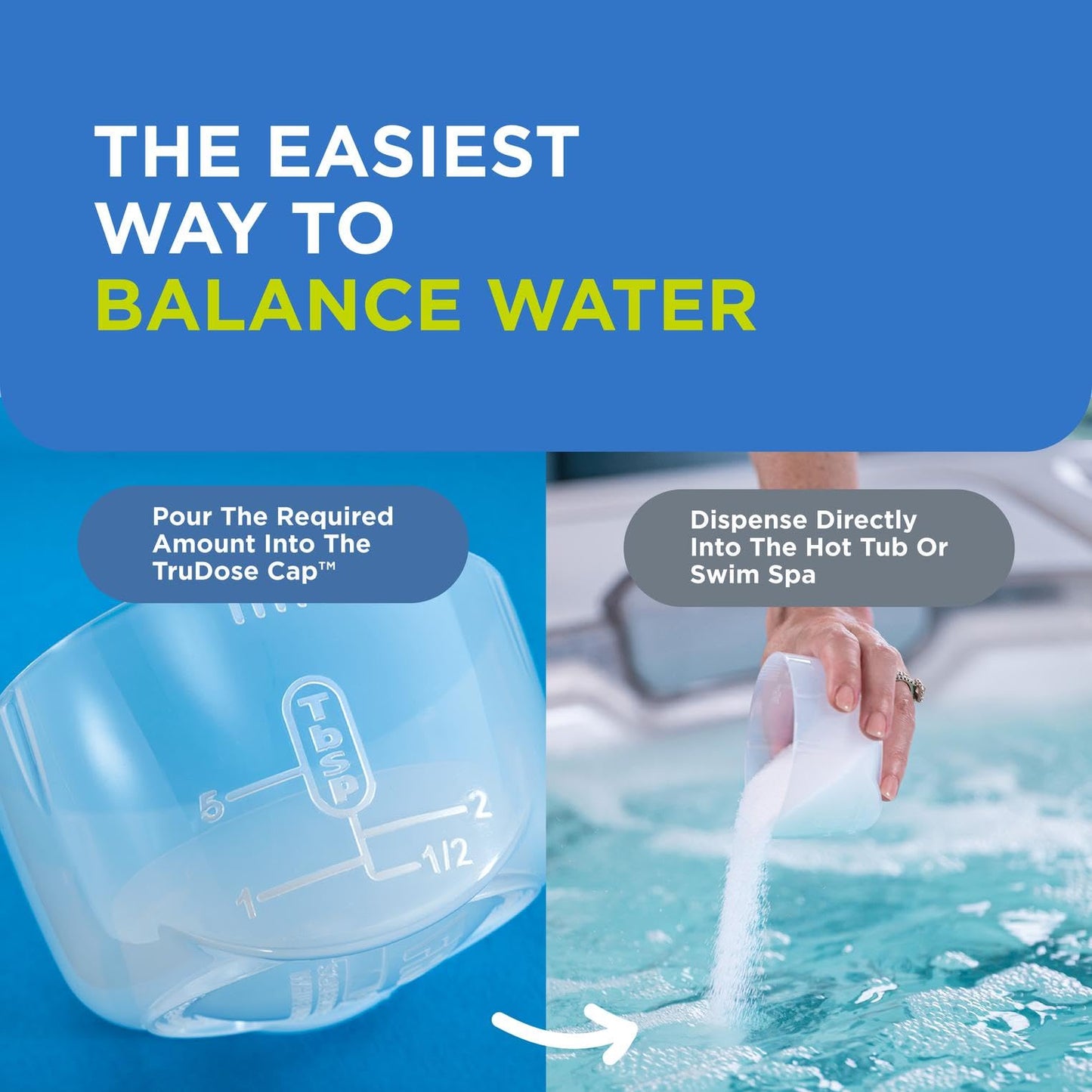 FROG DropH pH and Total Alkalinity Decreaser for Hot Tubs and Swim Spas - 3 lb Bottle with TruDose Measuring Cap for Easy Maintenance & Balancing - 1 Pack