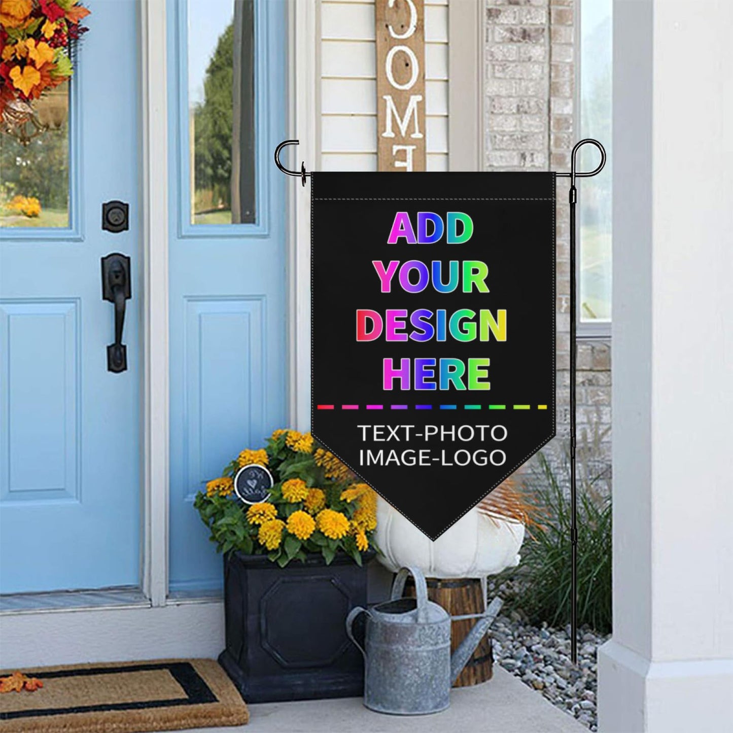Custom Garden Flag for Outdoor Personalized Yard Flags Add Your Picture/Photo/Logo/Text，Customized Double Sided Flag Banner for Home Wall Decoration (12"x18.5")