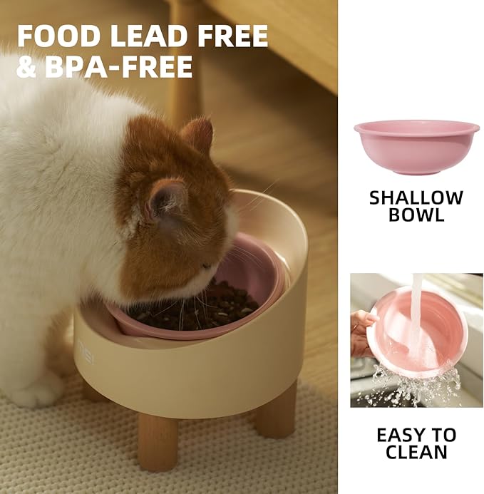 MS!MAKE SURE Spring Roll Single Cat Bowls Pink