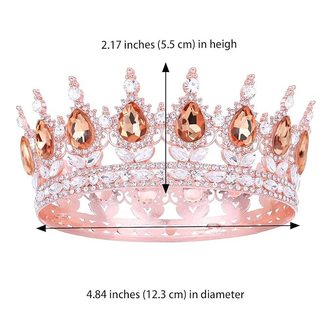 Queen Crown for Women Crystal Tiara for Women Rhinestone Wedding Headband for Bride Hair Accessories for Costume Birthday Party Prom Gifts