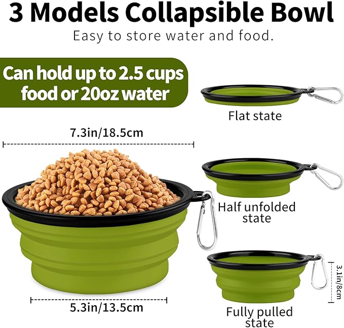 Collapsible Dog Bowl, Lightweight and Portable, Ideal for Hiking, Camping, and Outdoor Use