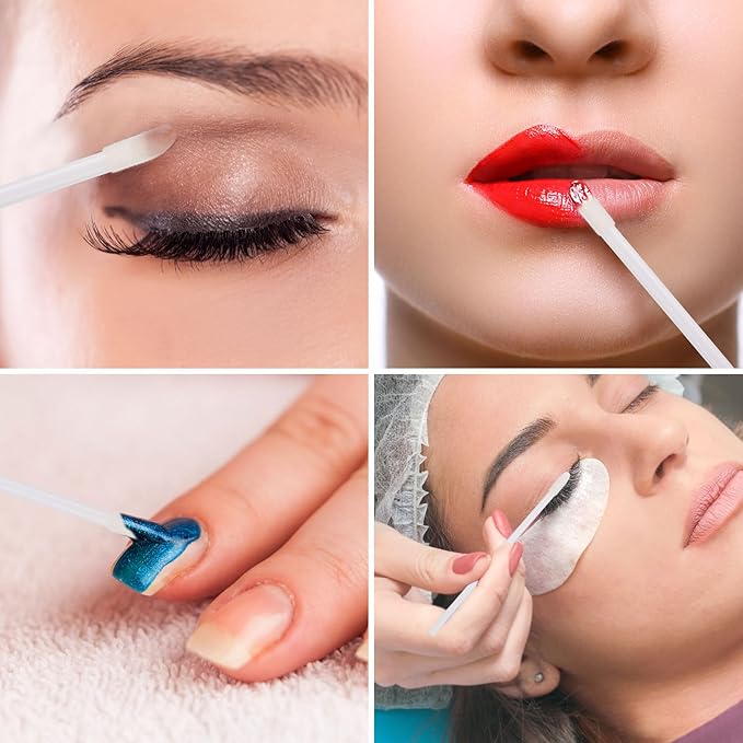700 Piece Disposable Lip Wands - Lip Brushes, Lipstick & Gloss Applicators - Lint Free Makeup Applicator Brush Beauty Tool - White