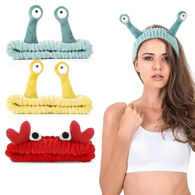 2 Pack Spa Headband Makeup Brush Set, Bowknot Hair Bands With Silicone Face Mask Brush, Coral Fleece Elastic Headband for Face Washing Shower Sports Makeup Beauty Skincare