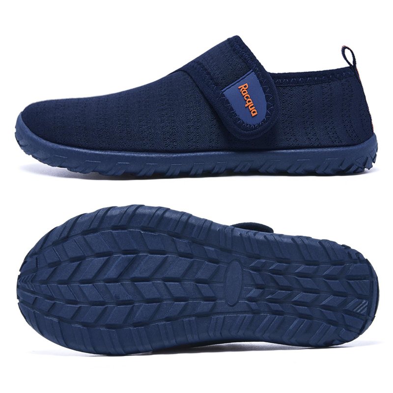 Racqua Kids Water Shoes Boys Girls Quick Dry Barefoot Lightweight Beach Sport Aqua Shoes Swim Pool Walking Surfing Boating Shoes Little Kid Blue/Orange 13