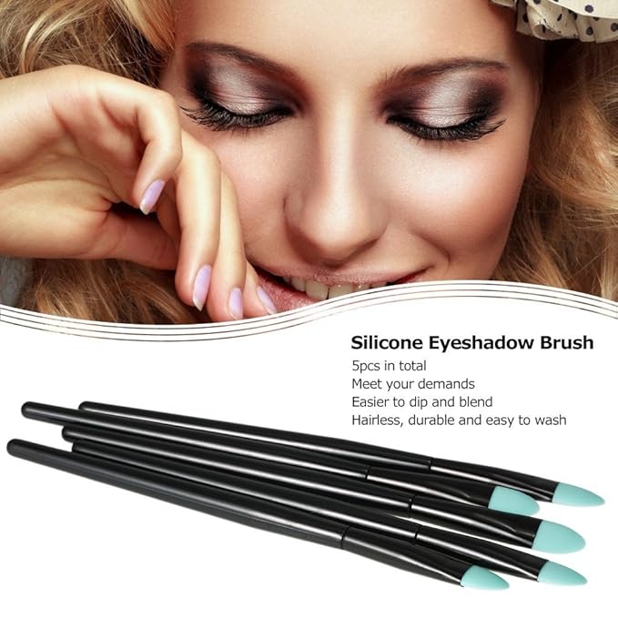 5pcs Silicone Makeup Brush Set Anself Professional Eyeshadow Brush Kit Mask Moisturizers Applicator Makeup Tools