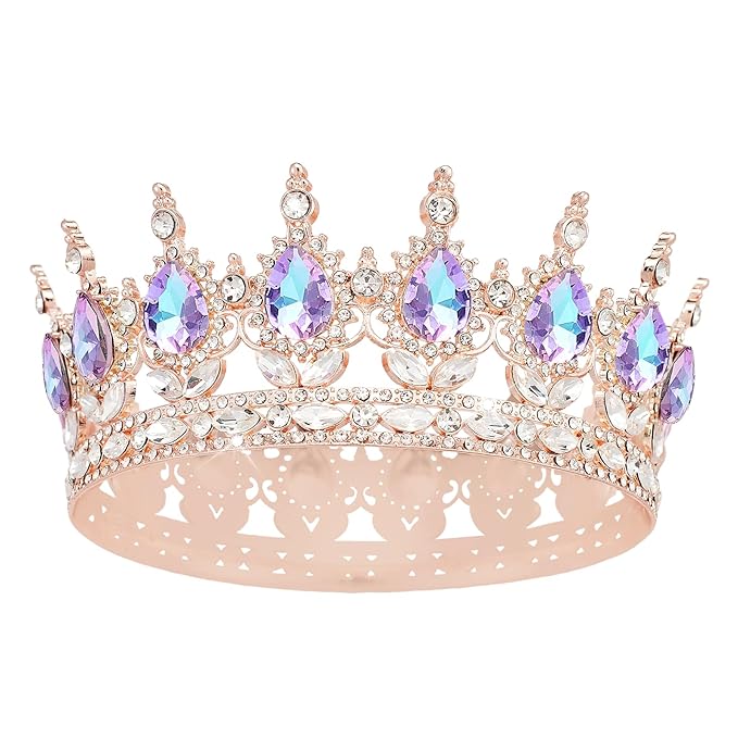 YOUlDIANZI Queen Crown Rhinestone Wedding Crowns and Tiaras for Women Costume Party Hair Accessories Princess Birthday Crown Crystal Bridal Crowns