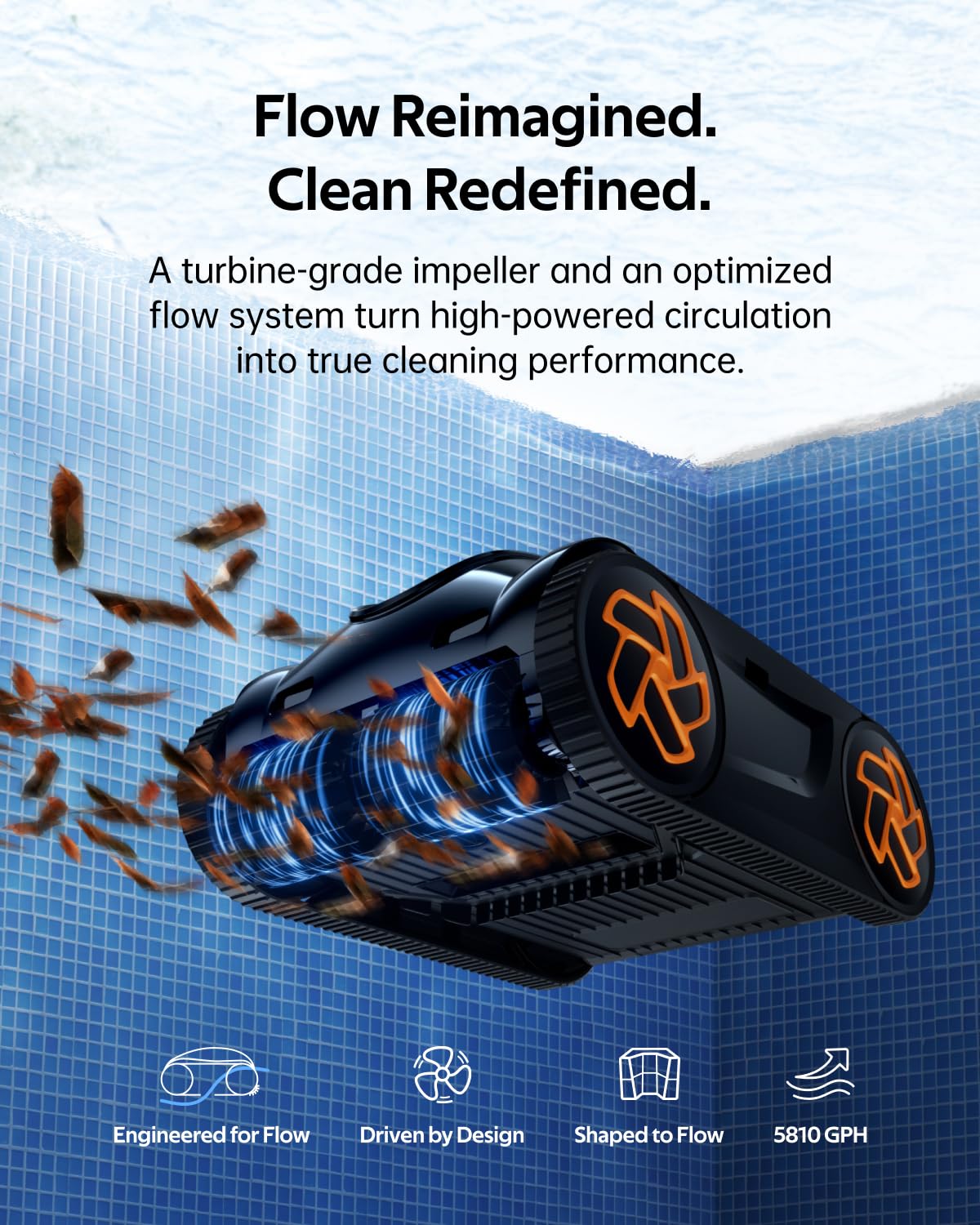 iGarden Robotic Pool Cleaner K Series, Cordless Pool Vacuum Robot for Inground & Above Ground Pools, Smart Navigation, Touchscreen, Self-Parking, Cleans Floor, Wall & Waterline, 220 Min