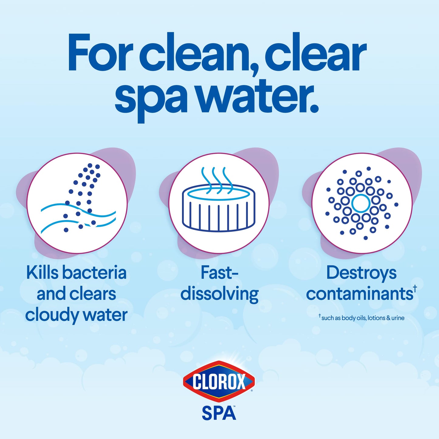 Clorox® Pool&Spa™ Spa Water All-in-One Sanitizer & Shock, Destroys Contaminants, Clears Cloudy Water, 2LB (Pack of 1)