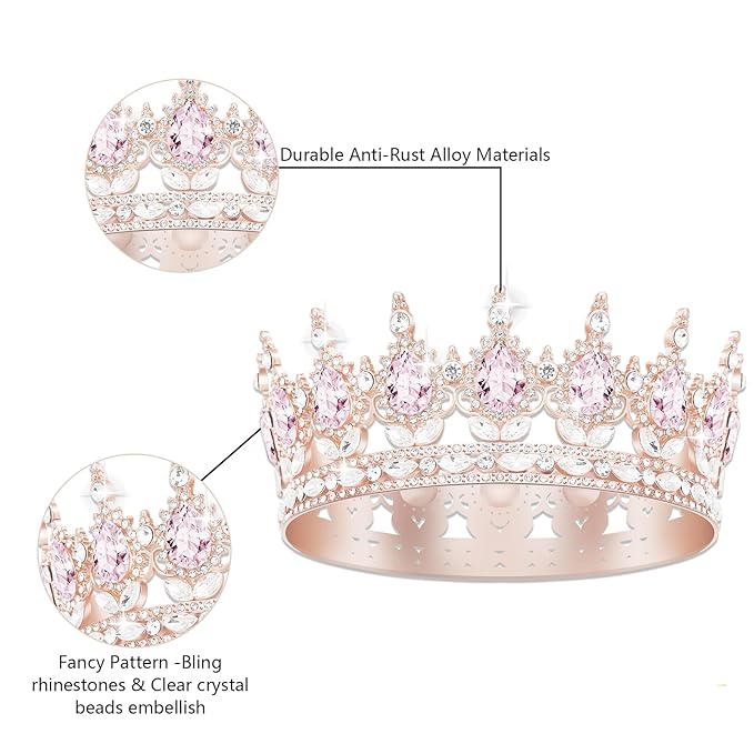 YOUlDIANZI Queen Crown Birthdays Crowns for Women, Birthday Sash, Birthday Tiara for Women Set, Princess Rhinestone Headband BirthdaysGifts for Womens, Sweet Happy Accessories