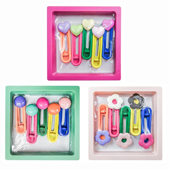 15PCS Hair Accessories for Girls Little Girl Hair Clips Barrettes for Baby Toddler Teens Women Kids Cute Candy Colorful Flower Gift for 4-12 Ages (Hair Accessories for Girls)
