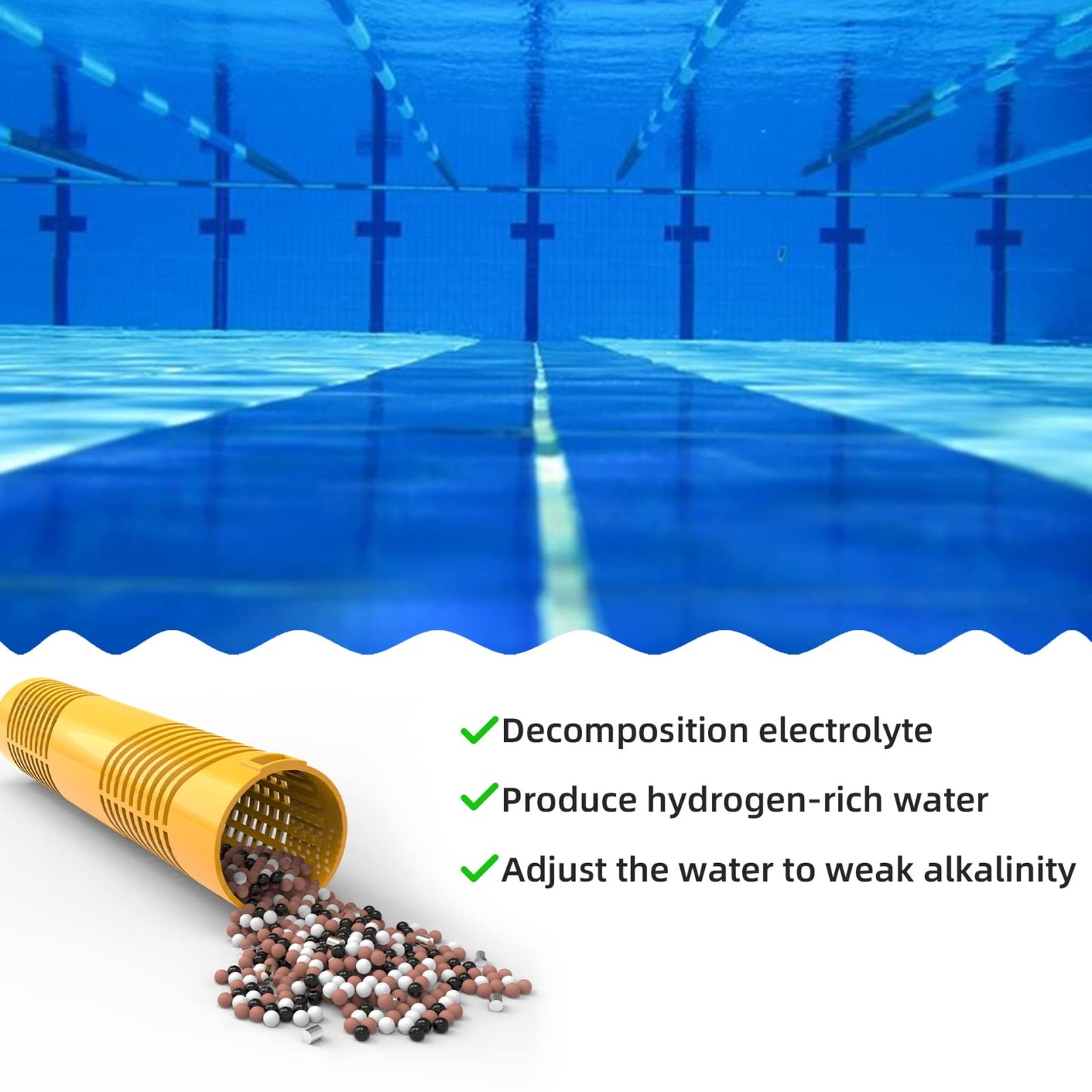ROYOR Spa Mineral Sticks for Hot Tub Supplies, Hot Tub Mineral Stick Inserts Filter Cartridge - 2 Pack