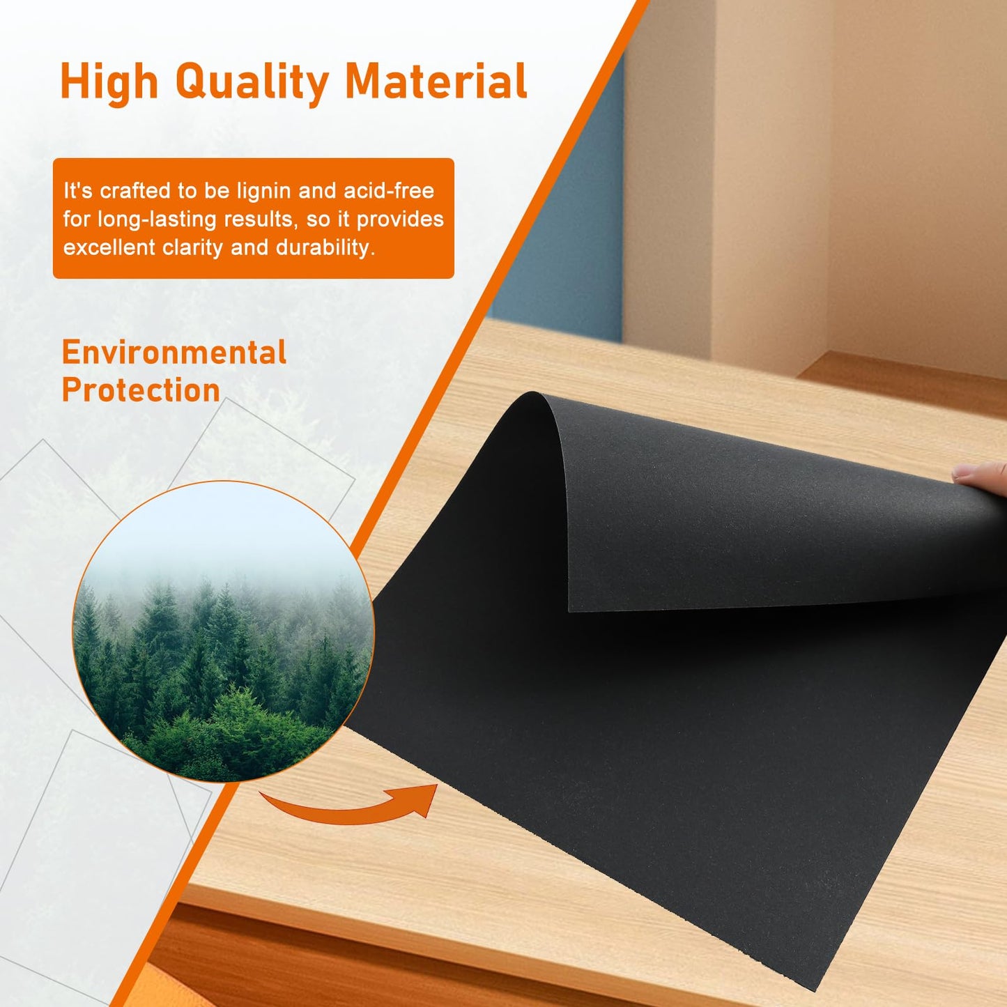 Guakicae 150 Sheets Black Cardstock 4 x 6 Heavyweight Paper, 300gsm/110lb Thick Flat Card Stock Art Paper for DIY Card Making, Invitations, Thank You Cards, Postcards, Scrapbooking