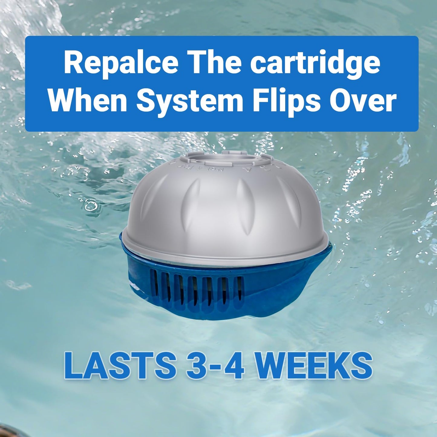 OMZOP Hot Tub Cartridges Replacement for Frog Ease Floating System for Hot Tub SPA Cartridge, UP to 600 Gallons,3 Packs