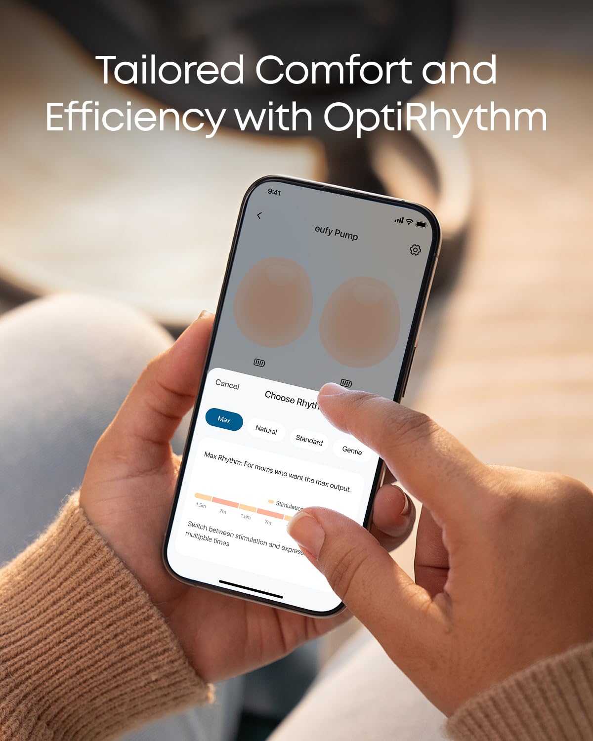 eufy Security Heated Wearable Breast Pump S1 Pro, Slim Hands-Free with Industry-Leading HeatFlow Tech, Wireless Charging Case, App-Controlled OptiRhythm, Hospital-Grade Suction, in-Bra Use